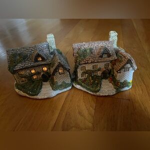 2 - RON GORDON Designs Country Cottage 1986. One lights up one does not